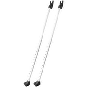 SecurityMan 2-in-1 Adjustable Door Security Bar \u0026 Sliding Patio Bar (2 Pack), Heavy-Duty Iron with Interchangeable Caps, for Home, Travel \u0026 Office, White